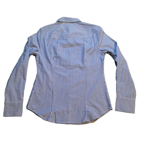 Rhinestone Embellished Strioed Perfect Shirt - Picture 12 of 16